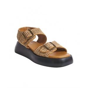 NEW FREE PEOPLE women's mandi weave sandal in tan
